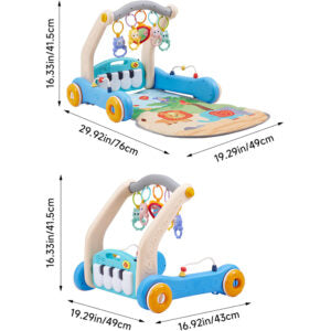 Tapis de Jeu et Trotteur avec clavier musical 3x1