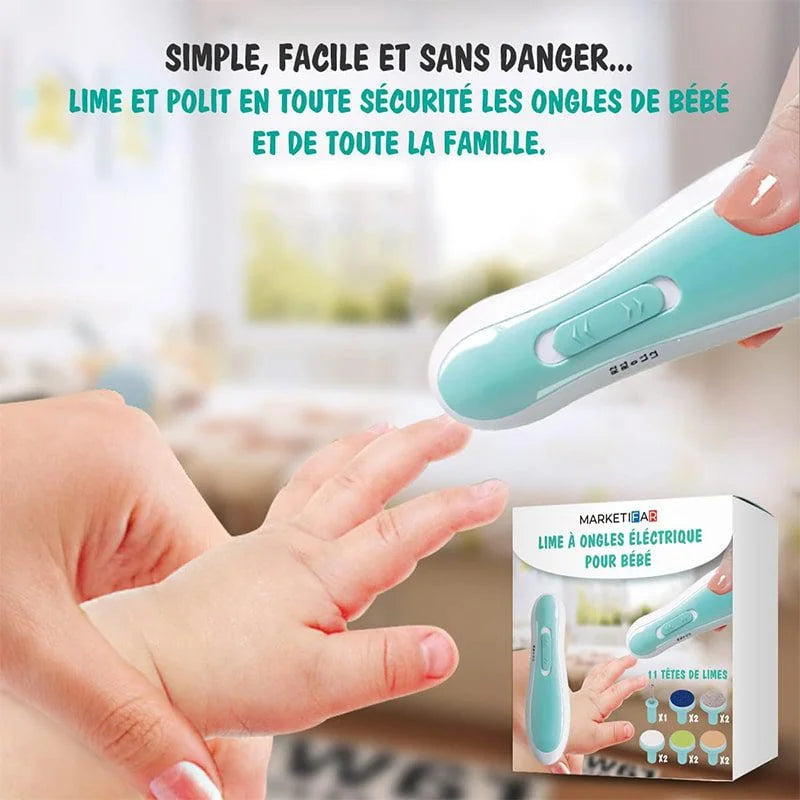 Kit de Manicure électrique Baby Nail Trimmer avec LED