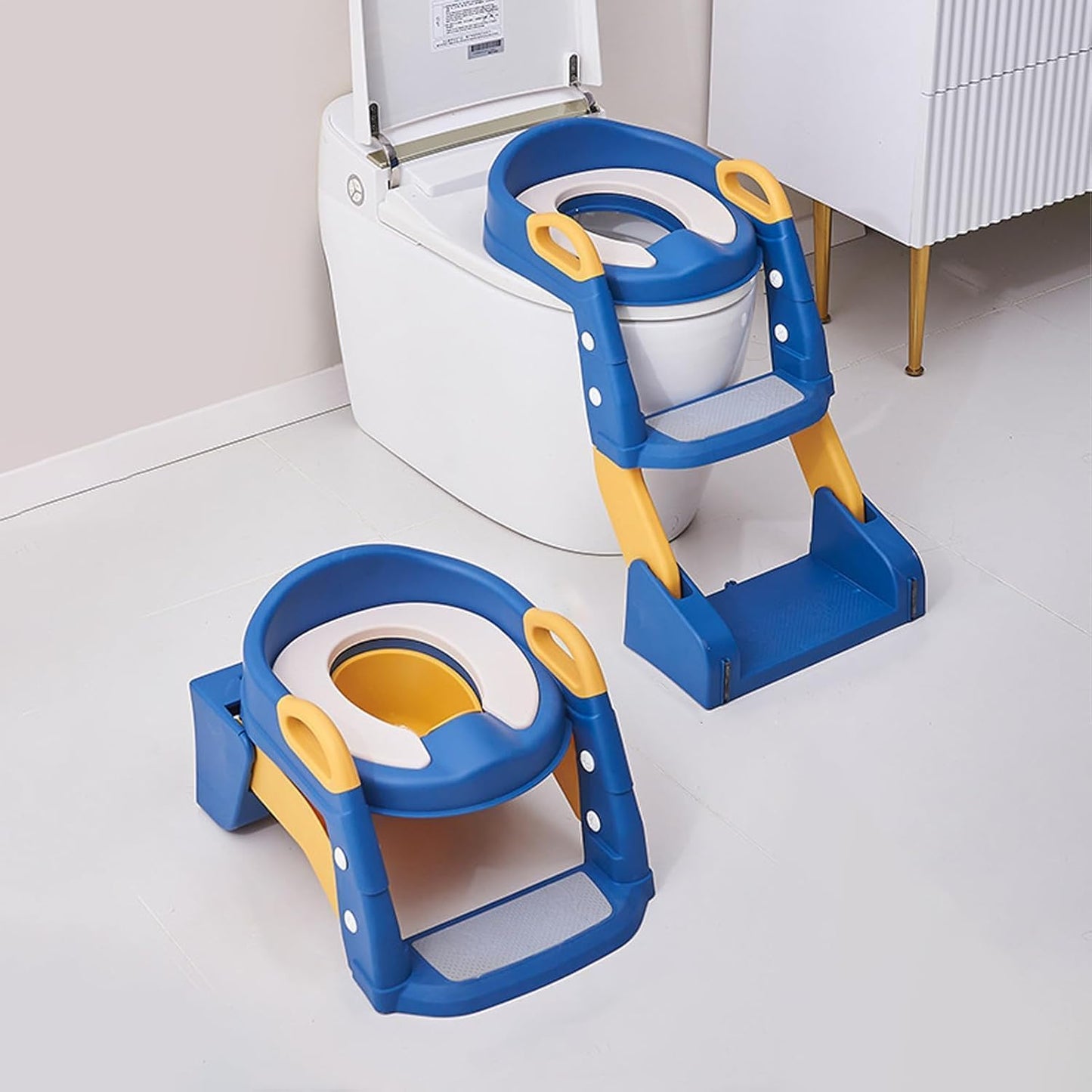 Chaise de Toilette Éducative - Design Antidérapant avec Accoudoirs pour Bébé