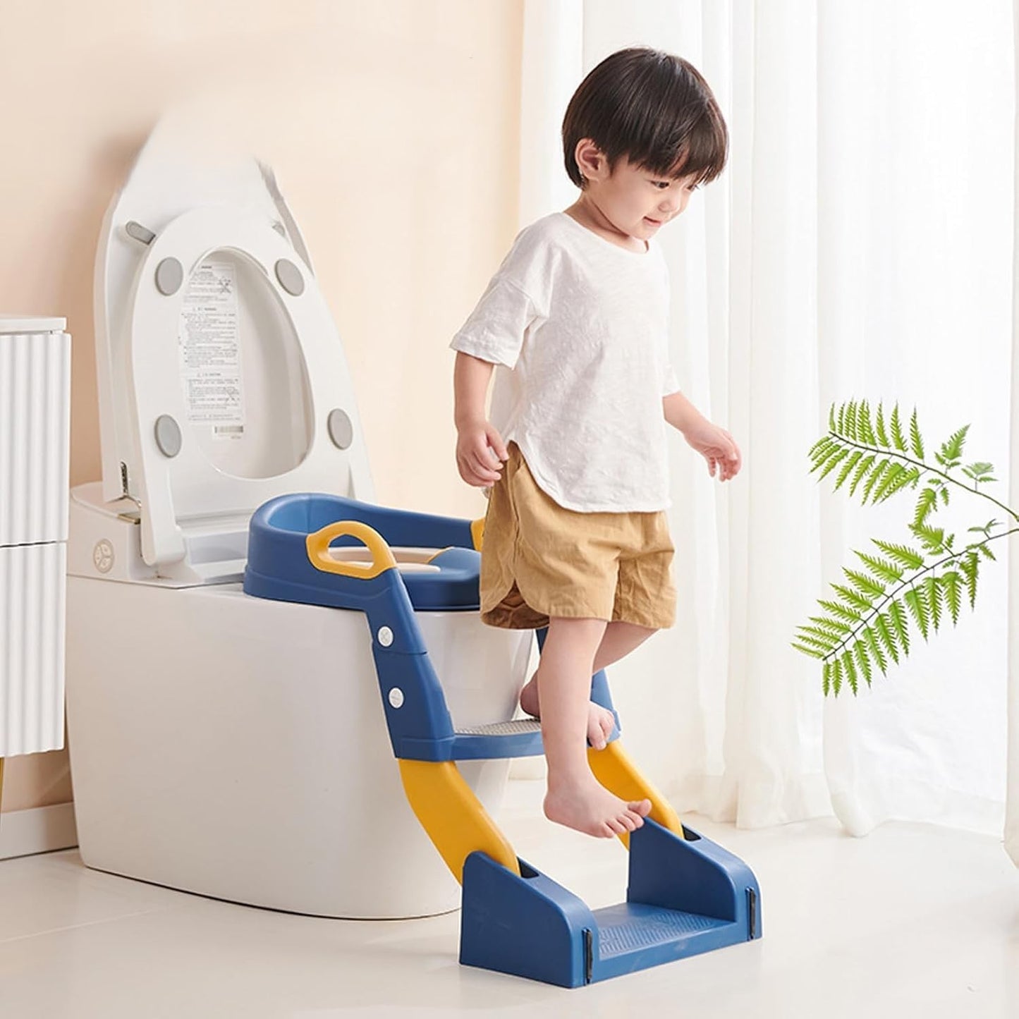 Chaise de Toilette Éducative - Design Antidérapant avec Accoudoirs pour Bébé