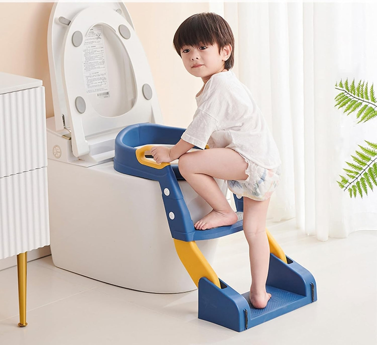 Chaise de Toilette Éducative - Design Antidérapant avec Accoudoirs pour Bébé