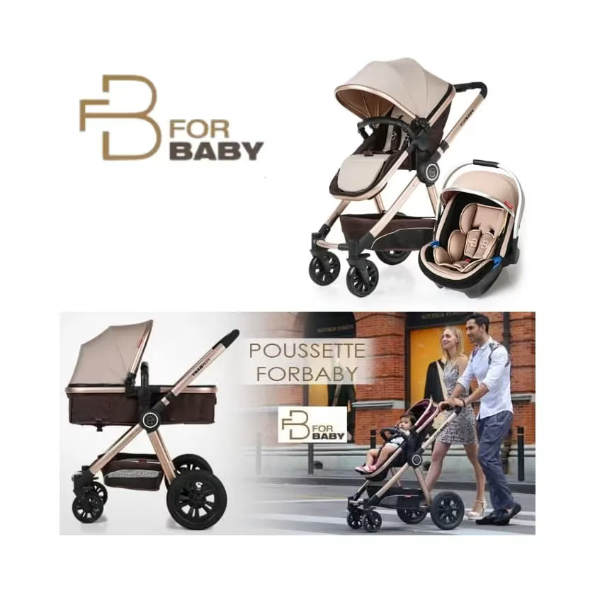 Pack poussette luxueuse 3 en 1 – For Baby